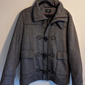 H&M Men jacket coat size large gray